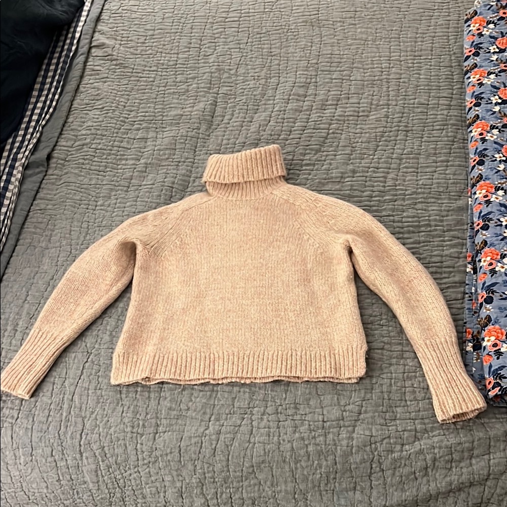 J. Crew light pink Turtleneck Sweater